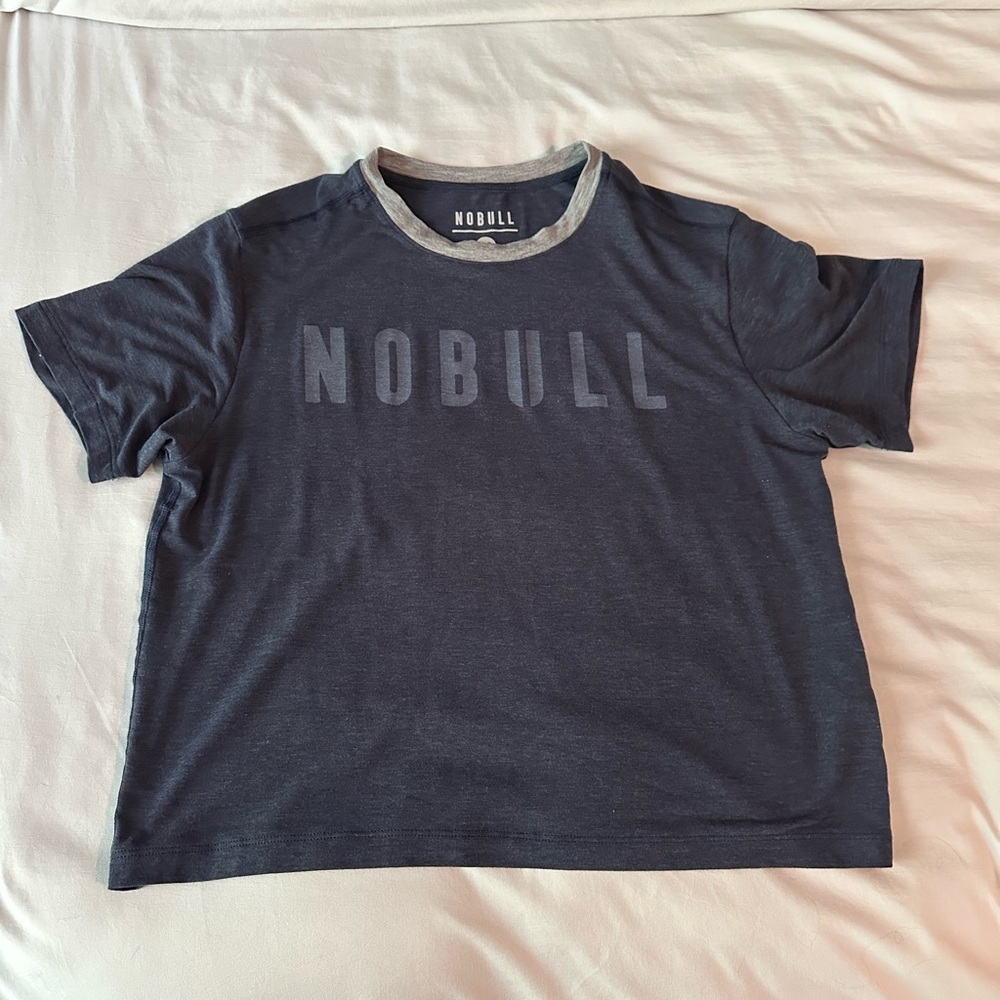 NOBULL Blue Short Sleeve Performance Crop Top